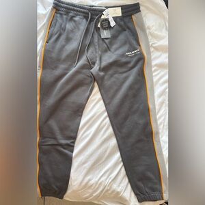 Hollister McLaren Formula 1 Gray Joggers with Orange Stripe